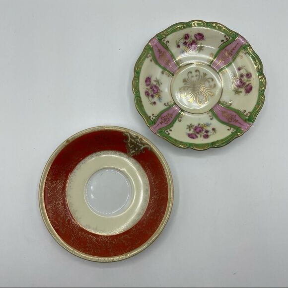 Set of Vintage Occupied Japan China Saucers - Picture 1 of 7